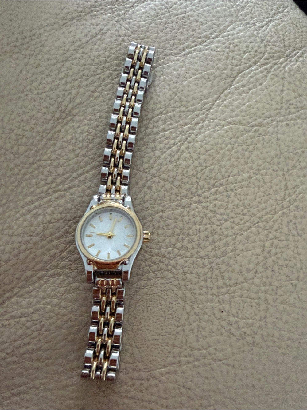 Source Unknown Two-Tone Gold and Silver Ladies Bracelet Watch